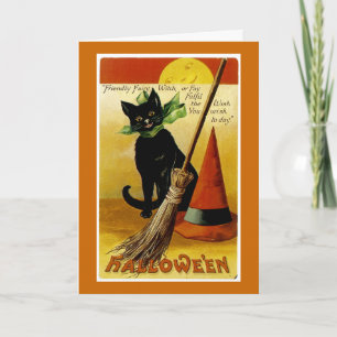 Halloween Black Cat Kort
