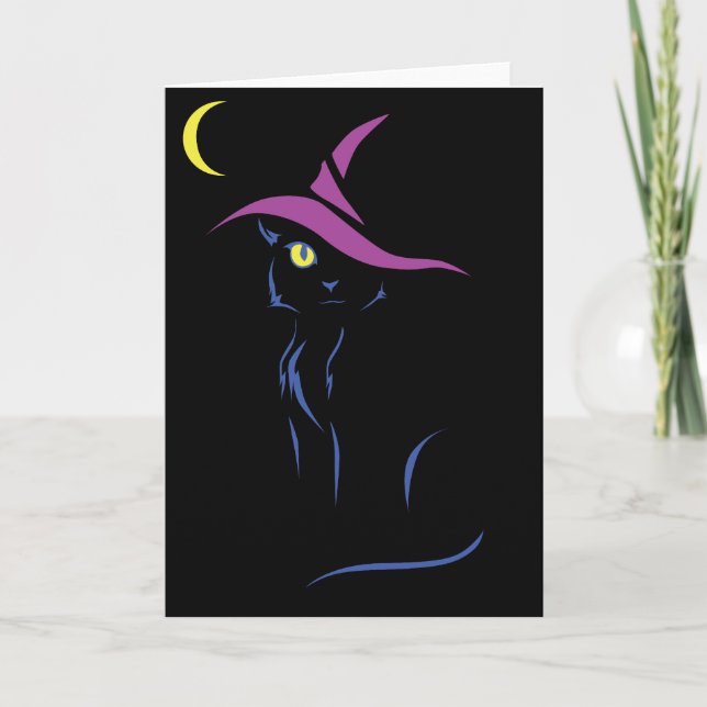 Halloween Black Cat Kort (Framsida)