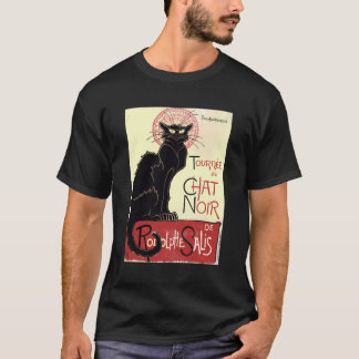 Halloween Black Cat Le Chatta Noir Tournee Fransk T Shirt
