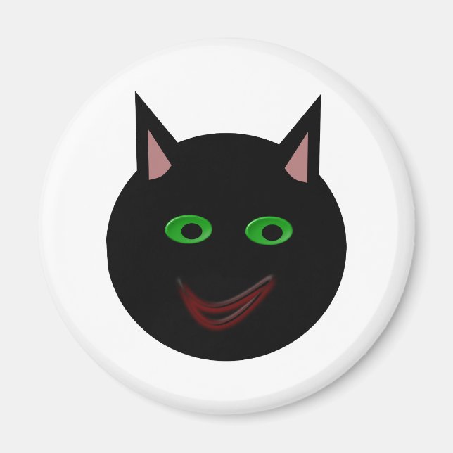 Halloween Black Cat Magnet (Framsidan)