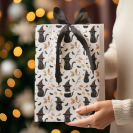 Halloween Black Cat Mönster - Witchy Cat