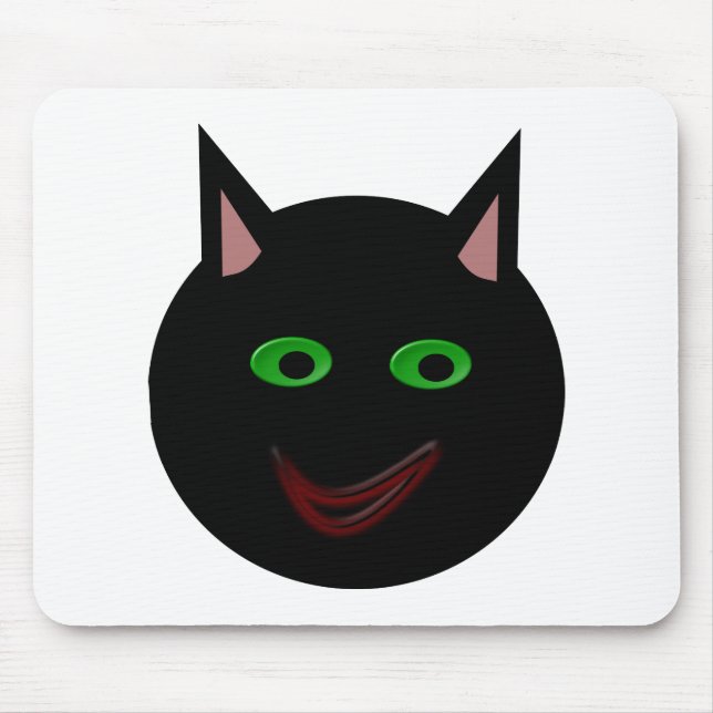 Halloween Black Cat Mousepad Musmatta (Framsidan)