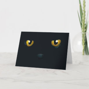 Halloween Black Cat Öga Card Kort