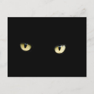 Halloween Black Cat Ögon vykort