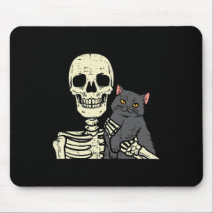 Halloween Black Cat on Skeleton Shoulder Costume W Musmatta