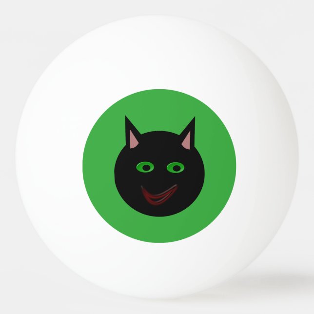 Halloween Black Cat Ping Pong Boll (Framsidan)