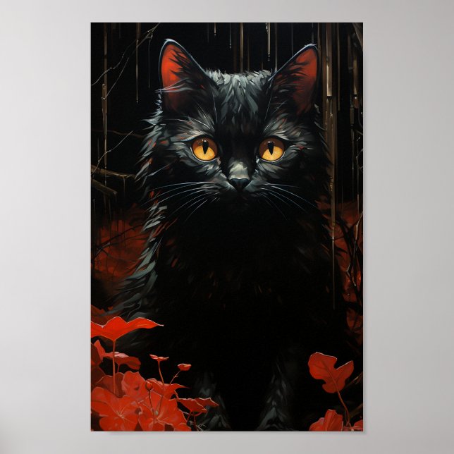 Halloween Black Cat Poster (Framsidan)