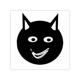 Halloween Black Cat Self Inking Frimärke Självfärgande Stämpel