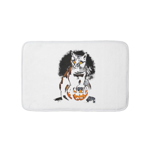 Halloween Black Cat Sticker1 Badrumsmatta (Framsidan)