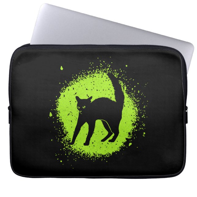 Halloween Black Cat Superstift Scaredy Cats Laptop Fodral (Framsidan)