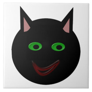 Halloween Black Cat Tile Kakelplatta