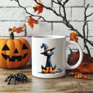 Halloween Black Cat Två-Tonad Mugg