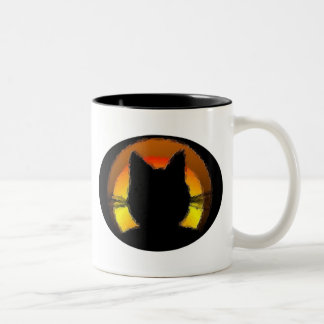 Halloween Black Cat Två-Tonad Mugg