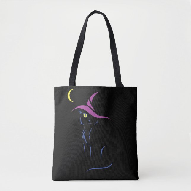 Halloween Black Cat Tygkasse (Framsida)