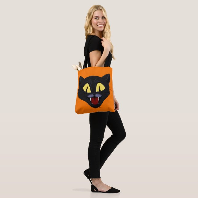 Halloween Black Cat Tygkasse (På modell)