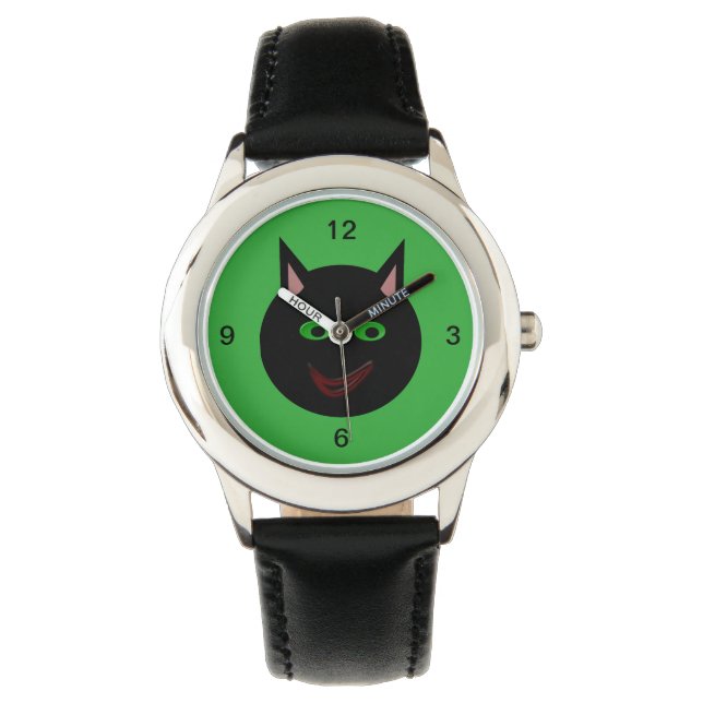 Halloween Black Cat Watch Armbandsur (Framsida)