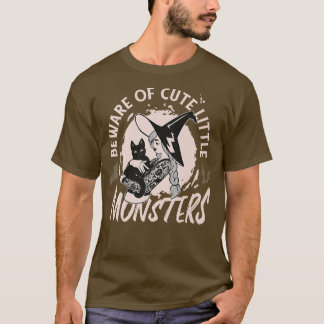 Halloween Black Cat Witch Costume Gift T Shirt