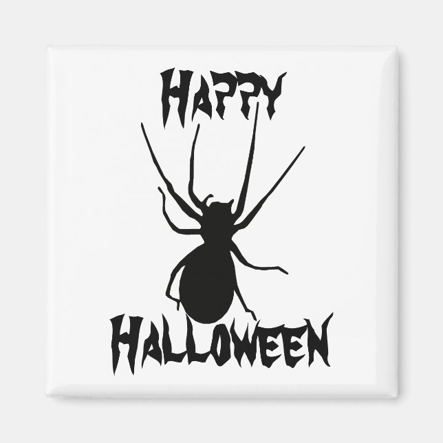 Halloween Black Creepy Spider Magnet (Framsidan)