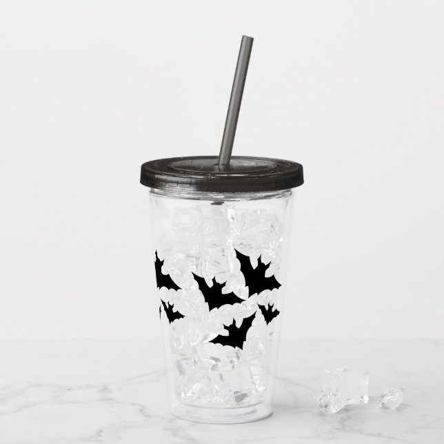 Halloween Black fladdermus coola-scoky Take Away Mugg (Baksida Ice)
