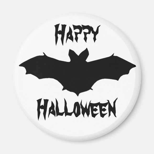 Halloween Black Fladdermus Magnet (Framsidan)