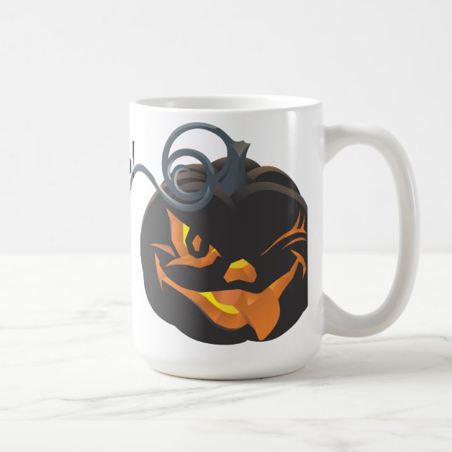 Halloween Black Jack O'Lantern Kaffemugg (Höger)