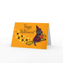 Halloween Black Labrador och Broom