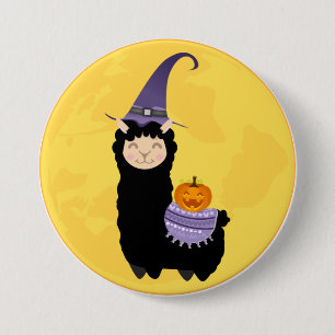 Halloween Black Llama Knapp