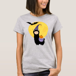 Halloween Black Llama T Shirt