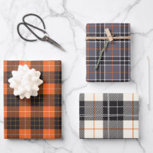 Halloween Black och Orange Tartan Play Gingham