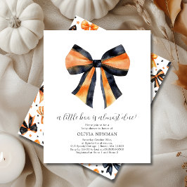 Halloween Black Orange Coquette Bow Baby Shower