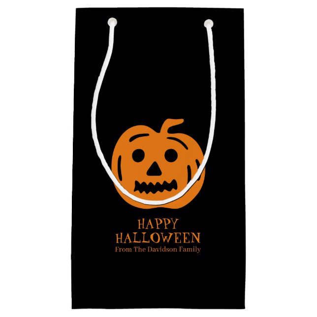 Halloween Black orange jack o lantern anpassningsb (Framsidan)