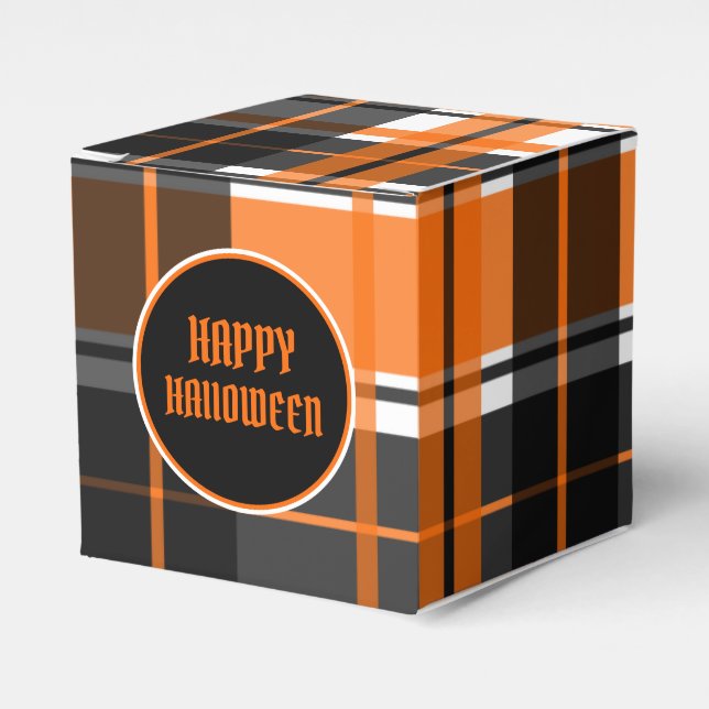 Halloween Black Orange och White Play Presentaskar (Framsidan Sidan)