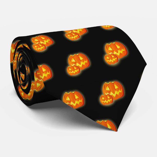 Halloween Black Orange Pumpkin Mönster Slips (Rullad)