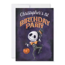 Halloween Black Orange Spooky Cute 1:a födelsedage