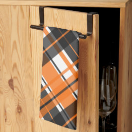 Halloween Black Orange White Play Kökshandduk