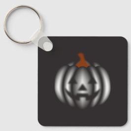 Halloween black pumpkin  nyckelring