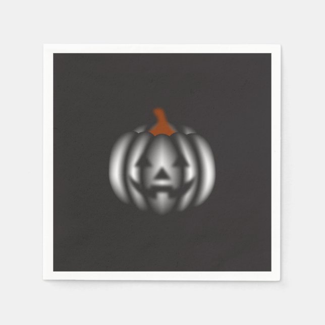 Halloween black pumpkin  pappersservett (Framsidan)