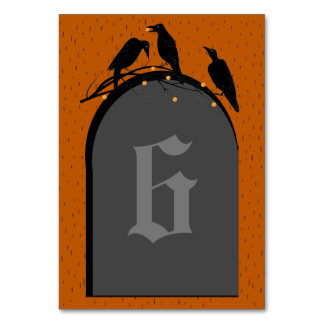 Halloween Black Ravens Spooky Bordsnummer