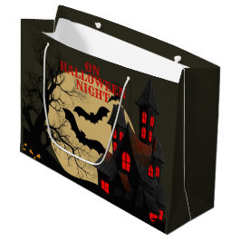 Halloween Black Red Haunted House Fladdermus Full 