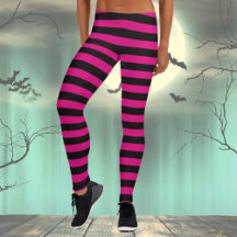 Halloween Black & Rosa Costume Leggings
