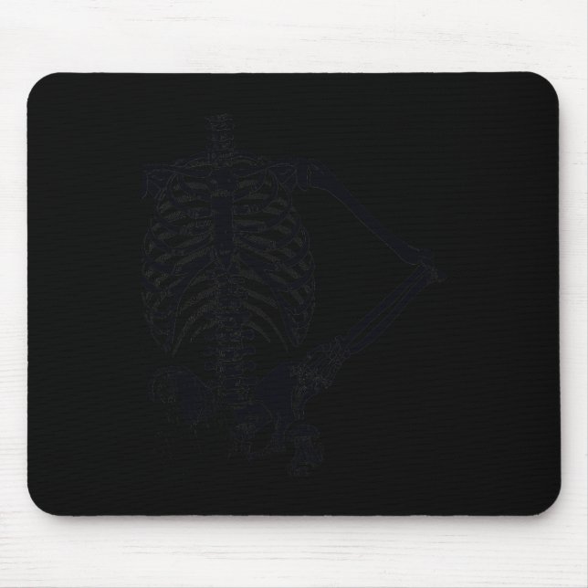 Halloween Black Skeleton Hand på Hip Musmatta (Framsidan)