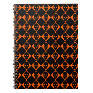 Halloween Black Skull bärbar dator Anteckningsbok Med Spiral