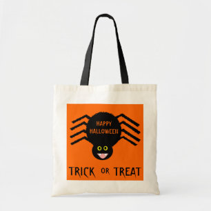 Halloween Black Spider Bus eller godis Bag Tygkasse