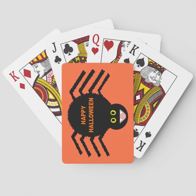 Halloween Black Spider-spelkort Spel Kort (Baksidan)