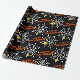 Halloween Black Spindelnät Presentpapper