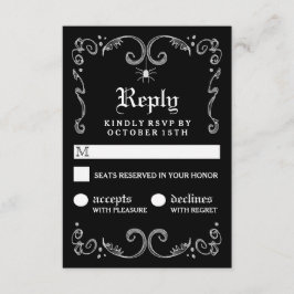 Halloween Black White Gothic Rulla 3,5x5 OSA Kort