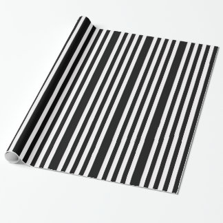 Halloween Black White Stripe Gift Presentpapper