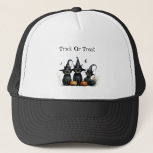 Halloween Black Witchy Kittens Cat Witch Keps
