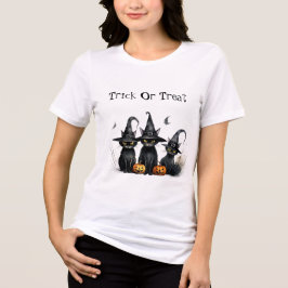 Halloween Black Witchy Kittens Cat Witch T Shirt