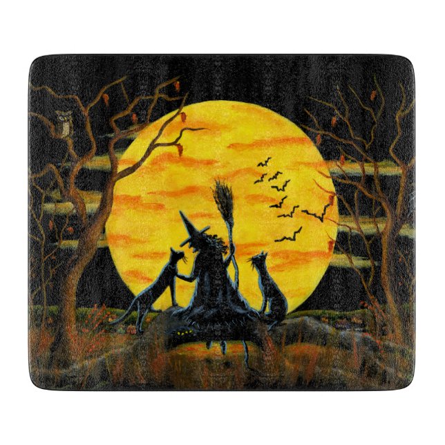 Halloween blandade den glass skärbrädan (Framsidan)